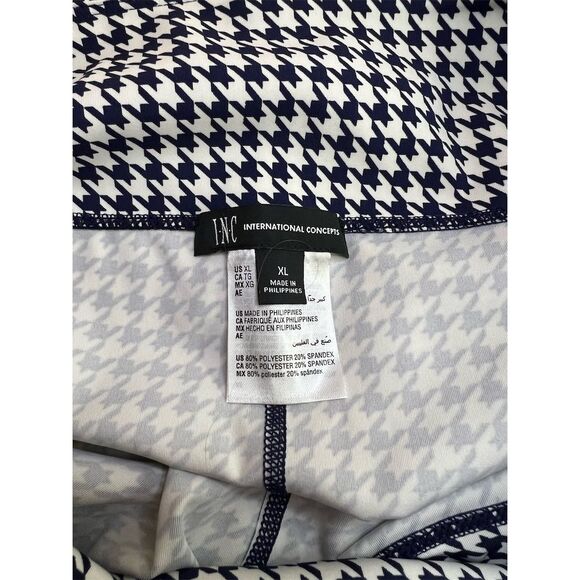 INC Women's Houndstooth High-Waist Leggings Black Size XL - Picture 5 of 6